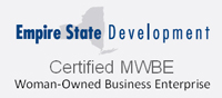 Logo for New York State Certified Woman-Owned Business Enterprise for AccuStaff